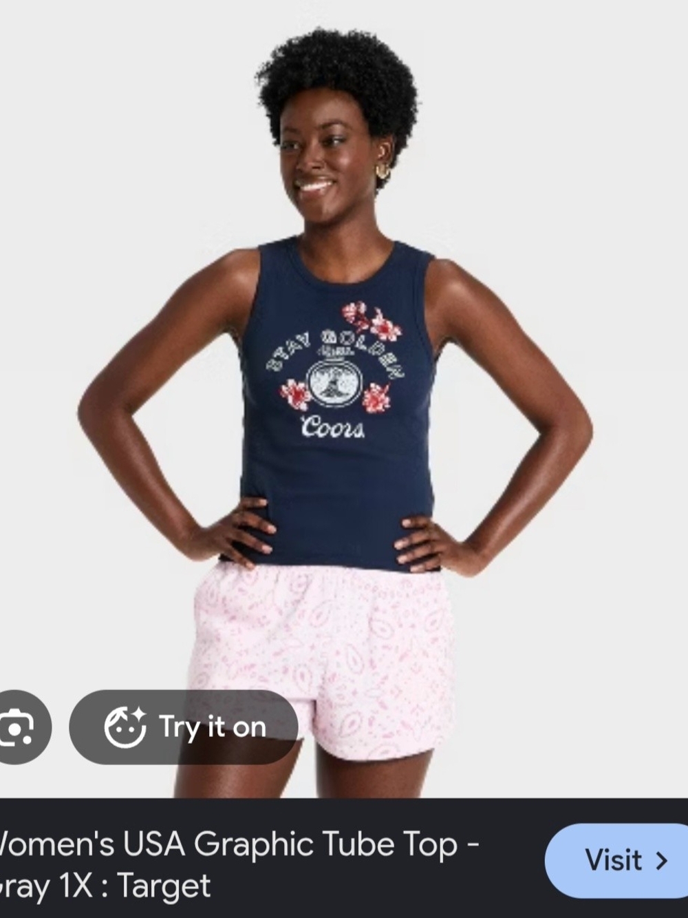 Coors Navy Graphic Tube Top - Women's